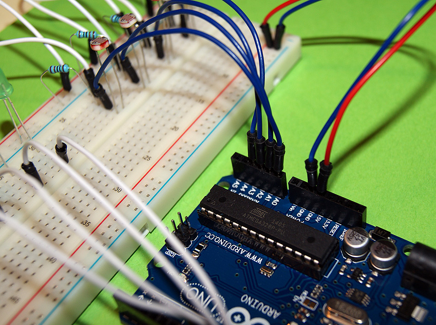 Details of breadboard connections